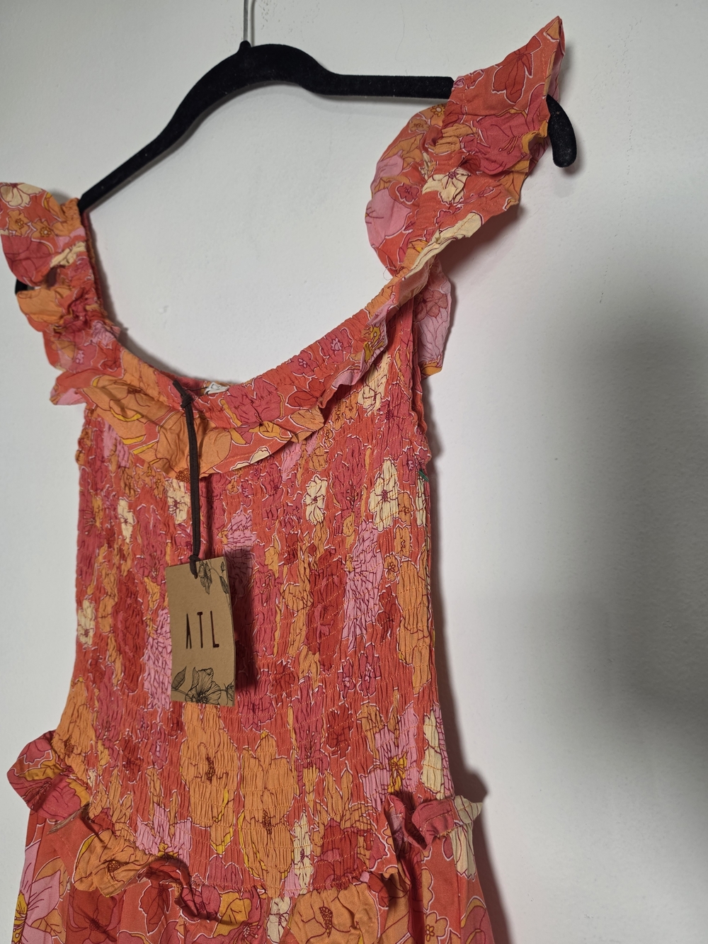NWT Abel the Label Flower Power Boho Floral Tiered Maxi Dress Size Small - Picture 3 of 7